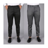 MANCREW Grey Regular Formal Trouser ( Pack of 2 ) - None