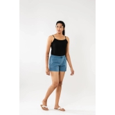 Cadet Blue Women Shorts-XXL