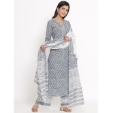 KIPEK - Blue Straight Cotton Womens Stitched Salwar Suit ( Pack of 1 ) - None