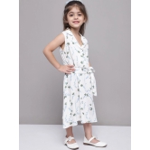 MINI & MING Girls Floral Printed Puff Sleeve A-Line Dress