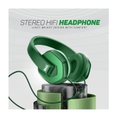 Bell BLHDP130A Type C Wired Headphone Over Ear 24 Hours Playback Passive noise cancellation IPX4(Splash & Sweat Proof) Green