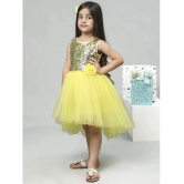 Toy Balloon Kids Yellow Net Girls Frock ( Pack of 1 ) - None