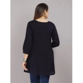 HIGHLIGHT FASHION EXPORT - Navy Blue Rayon Womens Flared Kurti ( Pack of 1 ) - None