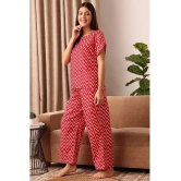 Clovia Red Crepe Womens Nightwear Nightsuit Sets ( Pack of 1 ) - None