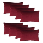 PINDIA Pack of 8 Maroon Pillow Cover - Maroon