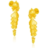 LUV FASHION Golden Drop Earrings ( Pack of 1 ) - Golden