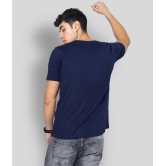 Paul Street - Navy Blue Cotton Blend Slim Fit Mens T-Shirt ( Pack of 1 ) - None