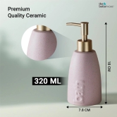 The Better Home Ceramic Soap Dispenser 320ML 3Pcs Soap Dispenser for Bathroom  Soap Dispenser Set  Soap Dispenser for Kitchen  Hand Soap Dispenser  Soap Dispenser for Wash Basin-The Better Home C