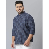 instaFab - Blue Cotton Oversized Fit Mens Casual Shirt ( Pack of 1 ) - None