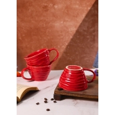 Red Twirl Coffee Mug-Set of two