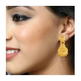 VIVASTRI Golden Stud Earrings ( Pack of 1 ) - Golden