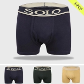 Solo Pack of 3 Cotton Mens Trunks ( Multicolor ) - 100