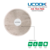 UCOOK by United Ekta Engg. 1.5 Litre Tea Pan | Chai Pan | Sauce Pan | Small Milk Pan | Coffee Pan | Milk Boiling | Baby Food Pan Hard Anodised Induction Base with Glass Lid, Black