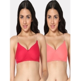 IN CARE LINGERIE - Multicolor Cotton Heavily Padded Women's T-Shirt Bra ( Pack of 2 ) - None