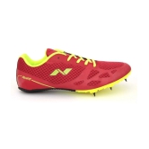 Nivia Running Spikes  Red Hiking Shoes - 5