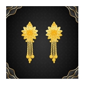 LUV FASHION Golden Drop Earrings ( Pack of 1 ) - Golden