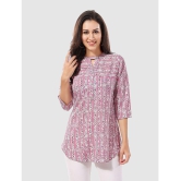 Meher Impex - Pink Crepe Womens A-Line Top ( Pack of 1 ) - None