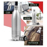 Milton Duo DLX 750 Thermosteel 24 Hours Hot and Cold Water Bottle, 700 ml, Silver - Silver