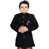 Arshia Fashions Blue Silk Boys Indo Western Sherwani & Churidar Set ( Pack of 1 ) - None