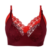 Kiran Enterprises Cotton Minimizer Bra - Maroon - None