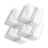 THRIFTKART White Cotton Mens Handkerchief ( Pack of 12 ) - White