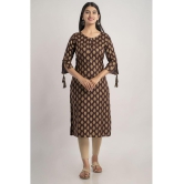 MAUKA - Brown Rayon Women's Straight Kurti ( Pack of 1 ) - None