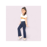 ICONIC ME- Kids Girls Premium Dark Blue Denim Bootcut Jeans - None