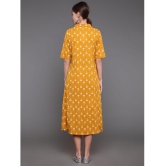 Antaran Cotton Printed Midi Women''s Shirt Dress - Yellow ( Pack of 1 ) - None