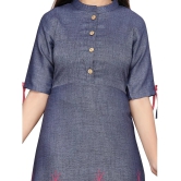 Aarika Blue Cotton Girls Kurti ( Pack of 1 ) - None