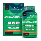 NourishVitals Ashwagandha Pure Herbs, 500 mg Ashwagandha Extract, 60 Veg Capsules