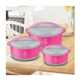 Milton Divine Jr Inner Steel Casserole Gift Set of 3, Pink - Pink