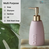 The Better Home Ceramic Soap Dispenser 320ML 3Pcs Soap Dispenser for Bathroom  Soap Dispenser Set  Soap Dispenser for Kitchen  Hand Soap Dispenser  Soap Dispenser for Wash Basin-The Better Home C