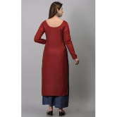 Maquien - Maroon Rayon Women's Straight Kurti - None