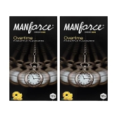 MANFORCE Overtime Pineapple 3in1 (Ribbed Contour Dotted) Condoms - 10s (Pack of 2) Condom (Set of 2 20 Sheets)