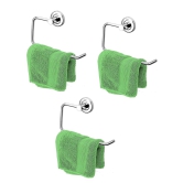 ANMEX H-Rectangle Stainless Steel Towel Ring for Bathroom/Wash Basin/Napkin-Towel Hanger/Bathroom Accessories - PACK OF 3