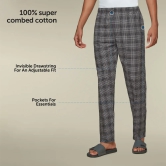 Checkmate Combed Cotton Pyjamas Smoke Grey XL