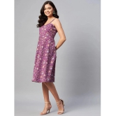 miravan - Purple Cotton Womens A-line Dress ( Pack of 1 ) - None