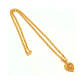 Jewar Mandi New Design Gold Plated Locket/Pendant with Link Chain Daily use for Men, Women & Girls, Boys - Golden