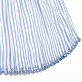 Eleonore Beautiful Flower Embroidery Girls Dress - Blue Stripes-12-13Y / Blue Stripes