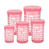 Milton Storex 5-in-1 Plastic Container Set, 5-Pieces, Blue - Pink