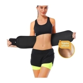 HORSE FIT Tummy Trimmer Single spring with Slim Belt Combo | Waist Trimmer | Body Shaper | Weight Loss Fitness Equipment | Body Toner | Single Spring Ab Tummy Trimmer - Red