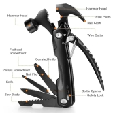 12-in-1 Multi-Functional Hammer, Survival Portable Multitool with Hammer