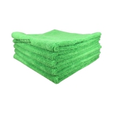 SOFTSPUN Microfiber Cloth - 2 pcs - 30x30 cms - 340 GSM Green - Thick Lint & Streak-Free Multipurpose Cloths - Automotive Microfibre Towels for Car Bike Cleaning Polishing Washing & Detailin