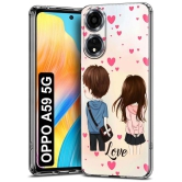 Fashionury Multicolor Printed Back Cover Silicon Compatible For Oppo A59 5G ( Pack of 1 )