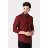 Springberry - 100% Cotton Slim Fit Maroon Mens Casual Shirt ( Pack of 1 ) - None