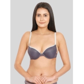 ILRASO - Light Grey Elastane Lightly Padded Women's Push Up Bra ( Pack of 1 ) - None