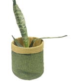 Jute Plant Baskets For Pots-Green