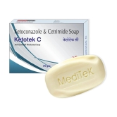 Meditek Ketotek C Antidandruff Soap 75Gms. Each - Antibacterial Soap for Normal Skin ( Pack of 4 )