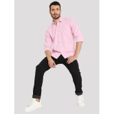 Maharaja Cotton Blend Slim Fit Solids Full Sleeves Mens Casual Shirt - Pink ( Pack of 1 ) - None