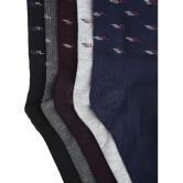 Texlon - Multicolor Cotton Men's Mid Length Socks ( Pack of 5 ) - Multicolor